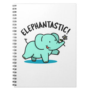 Elephantastic Funny Fantastic Elephant Pun Anteckningsbok