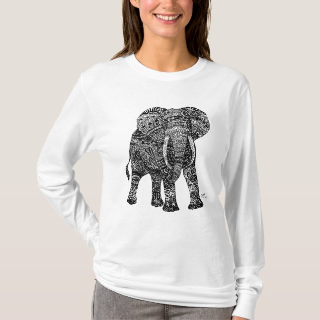 Elephantastic kvinna Hoodie T-shirt (Framsida)
