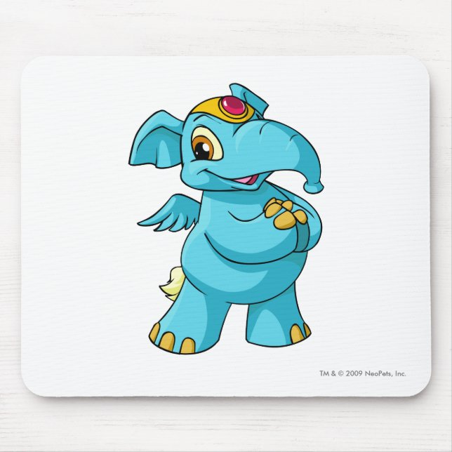 Elephante blått musmatta (Framsidan)