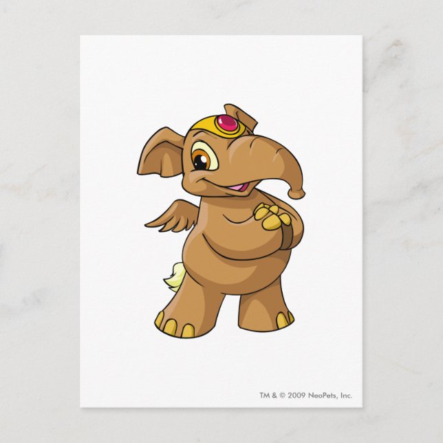 Elephante brunt vykort (Framsida)