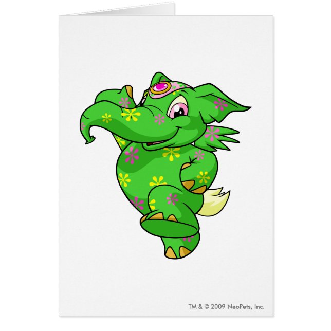 Elephante disko hälsningskort (Framsidan)