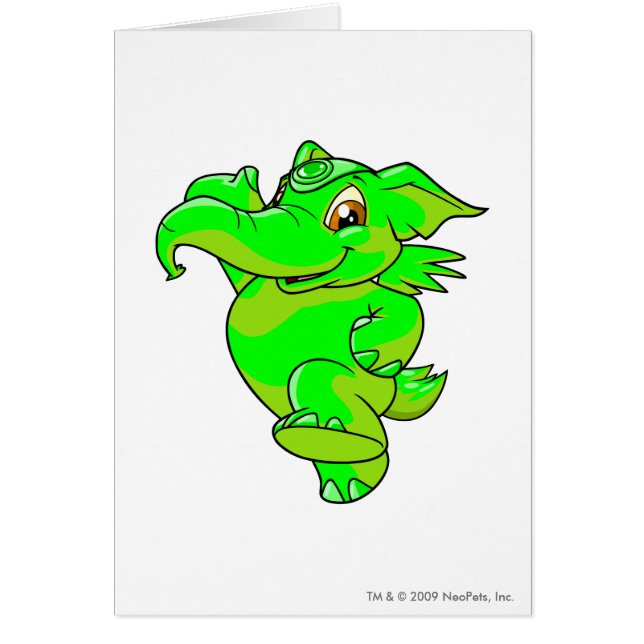 Elephante glöda hälsningskort (Framsidan)