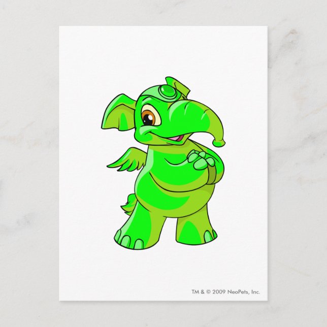 Elephante Glowing.Pn Vykort (Framsida)