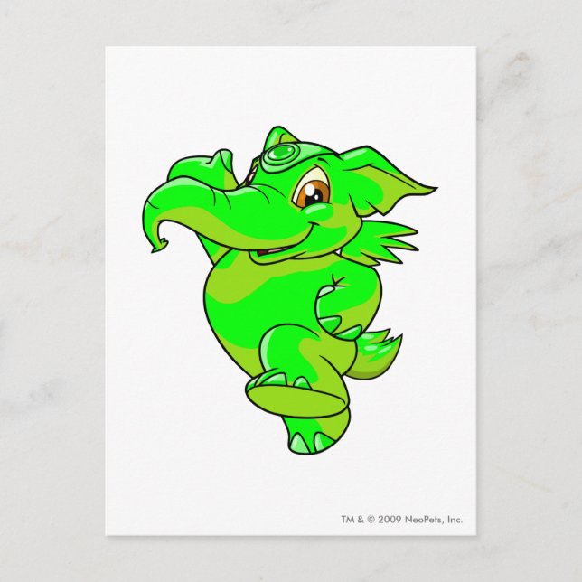 Elephante Glowing Vykort (Framsida)