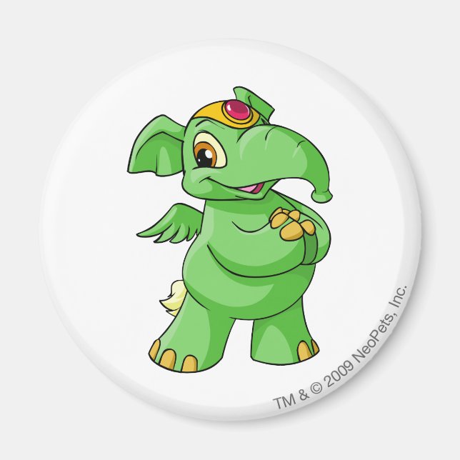 Elephante Grönt Magnet (Framsidan)