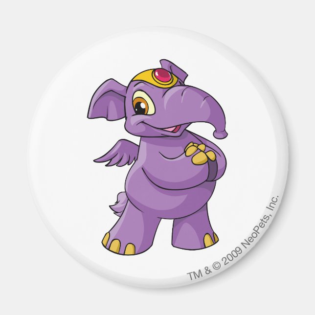 Elephante Lila Magnet (Framsidan)