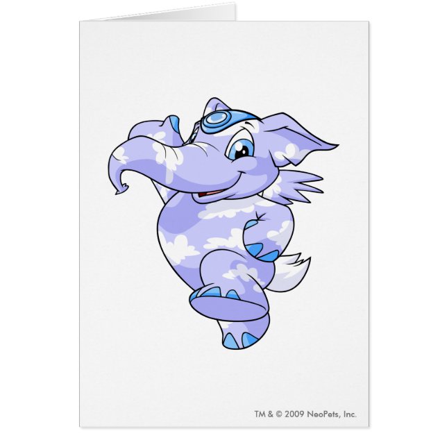 Elephante moln hälsningskort (Framsidan)