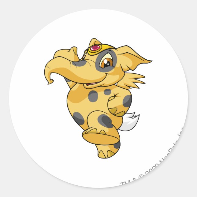 Elephante Spoted Runt Klistermärke (Framsida)