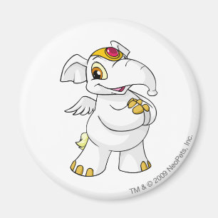 Elephante vit magnet