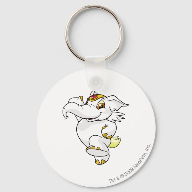 Elephante White Nyckelring (Framsida)