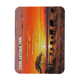 Elephanter i Chobe National Park Botswana Magnet