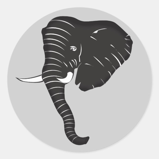 Elephantightest - Sticker Runt Klistermärke (Framsida)