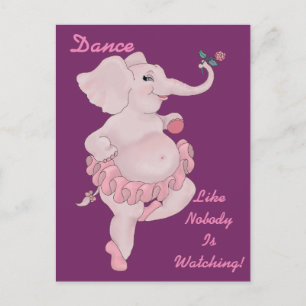 Elephantina Ballerina Vykort