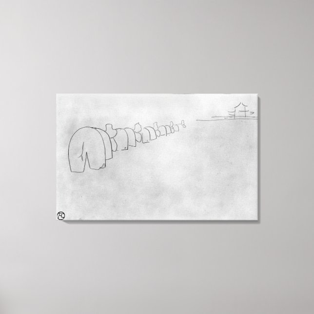 Elephants, 1896 canvastryck (Framsida)