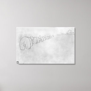 Elephants, 1896 canvastryck