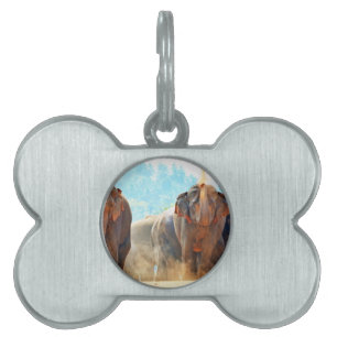 Elephants Animals Safari Destiny Peace Kärlek ID-bricka Husdjur