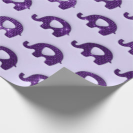 Elephants Baby Shower Boy Lavender Lila Spark Presentpapper