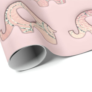 Elephants Baby Shower Girl Rosa Peach Ro Presentpapper
