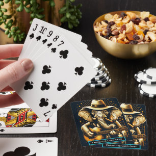 Elephants Blues Monogram Go Fish Game Casinokort