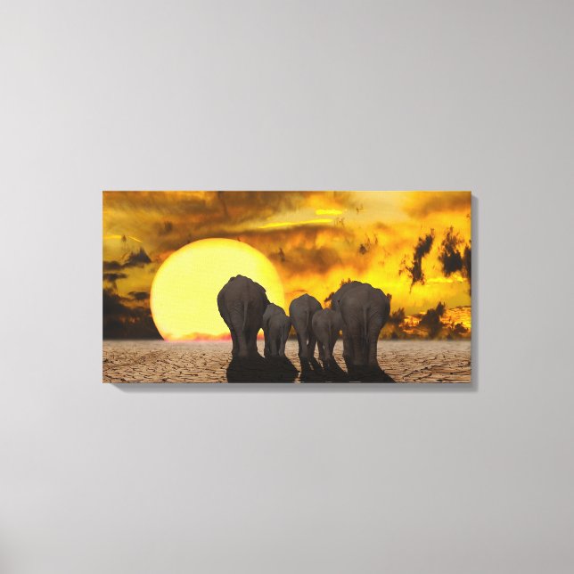 Elephants Canvastryck (Framsida)