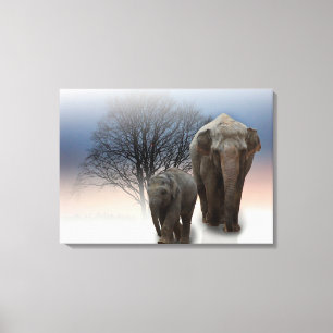 Elephants Canvastryck