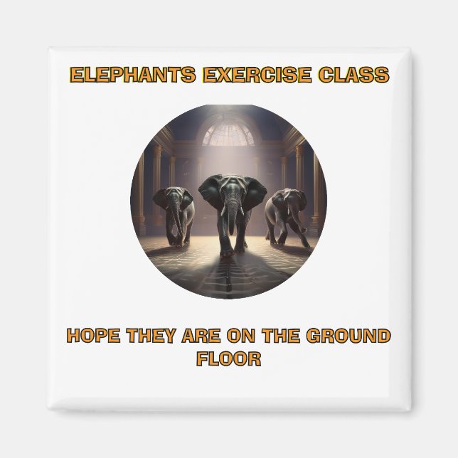Elephants Dance Class Magnet (Framsidan)