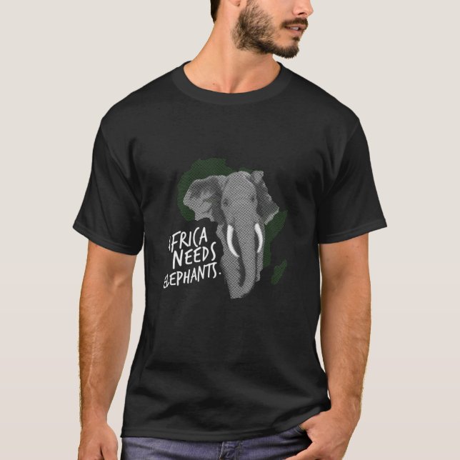 Elephants Environmentalist Afrika Conservation T Shirt (Framsida)