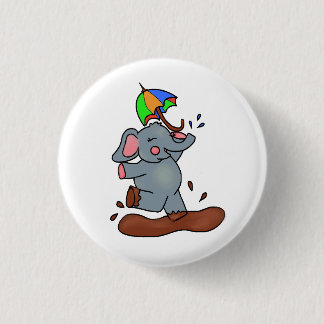 Elephants Get Big Dirty Feet Button Knapp