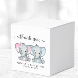 Elephants Girl Boy Twillingars Baby Shower Tack Presentaskar