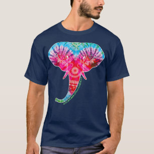 Elephants Henna Kärlek Lugn Tie Dye Loving Kindnes T Shirt