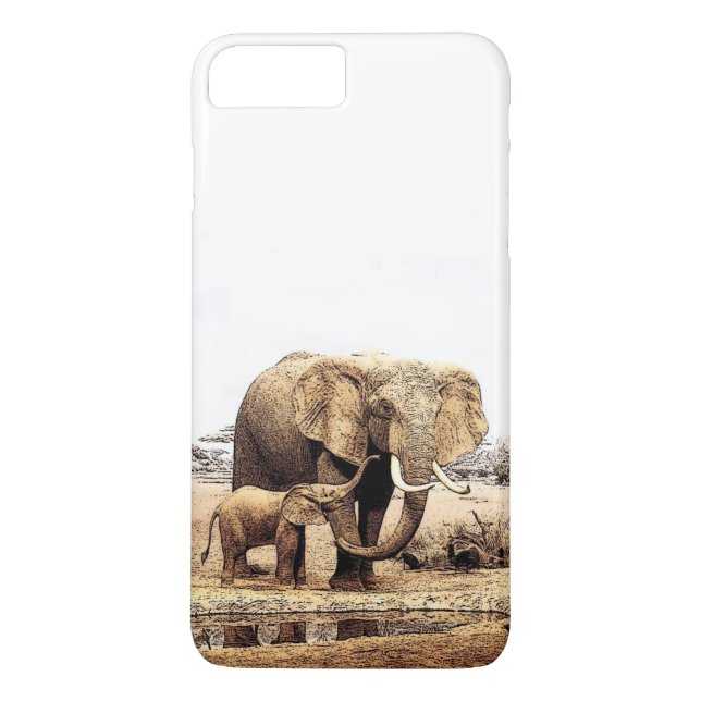 Elephants iPhone 7 Plus Fodral Case-Mate iPhone Skal (Baksida)