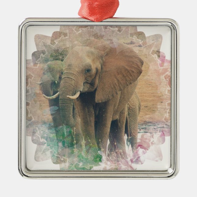 Elephants Julgransprydnad Metall (Framsidan)