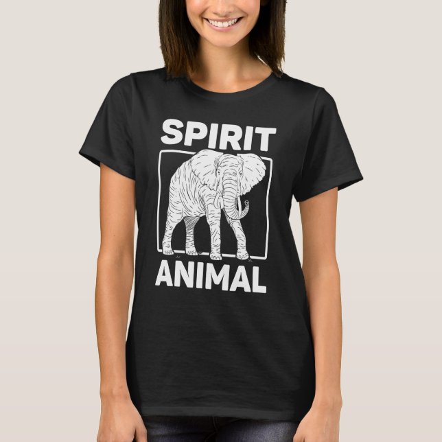 Elephants Kärlek Spirit Animal T Shirt (Framsida)