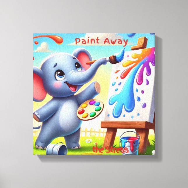 Elephants Kreativ Escape Canvastryck (Framsida)