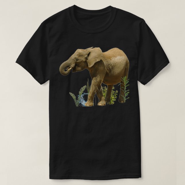 Elephants Motif For Africa Fans T Shirt (Design framsida)