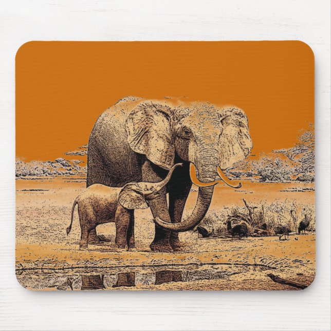 Elephants Mousepad Musmatta (Framsidan)