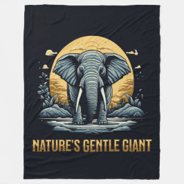 Elephants Nature's Gentle Giant Fleecefilt