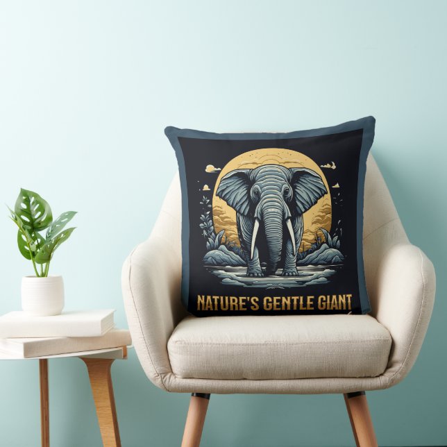 Elephants Nature's Gentle Giant Kudde (Stol)