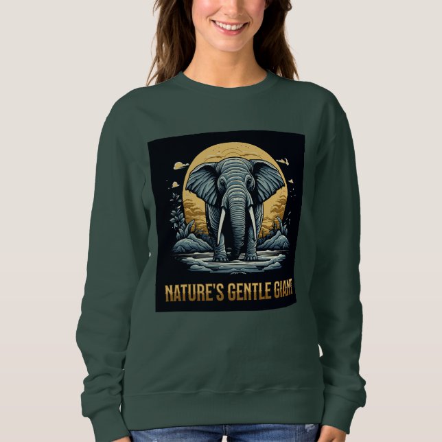 Elephants Nature's Gentle Giant T Shirt (Framsida)