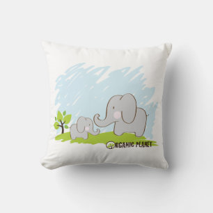 Elephants Organic Planet Dekorativ kudde