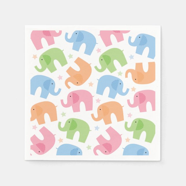 Elephants Pappra Napkins Pappersservett (Framsidan)