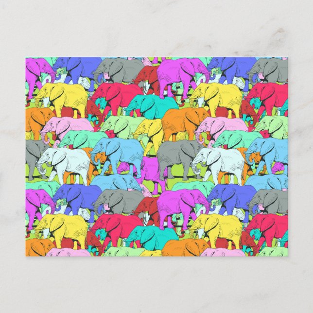 Elephants Parad vykort (Framsida)