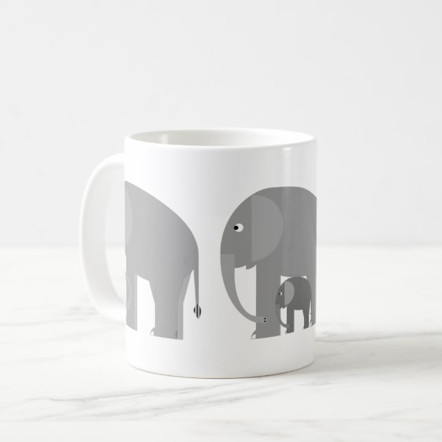 Elephants Plus One Mugg (Framsida vänster)