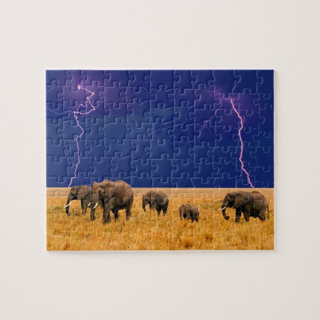 Elephants Puzzle Pussel (Horisontell)