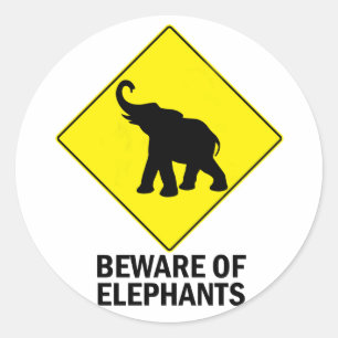 Elephants Runt Klistermärke