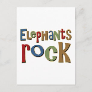 Elephants Sten Vykort
