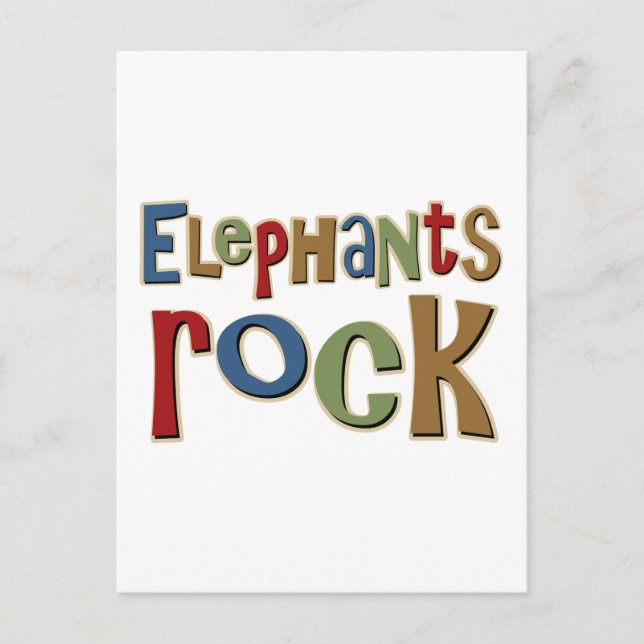 Elephants Sten Vykort (Framsida)