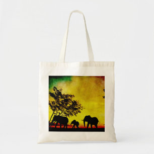 Elephants Sunset Tygkasse