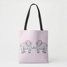 Elephants Tote Bag Tygkasse