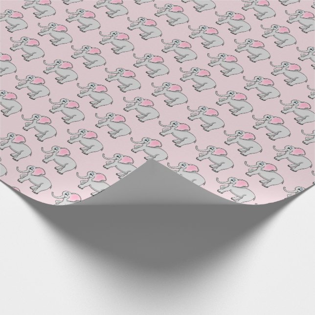 Elephants Wrapping Papper Presentpapper (Hörn)